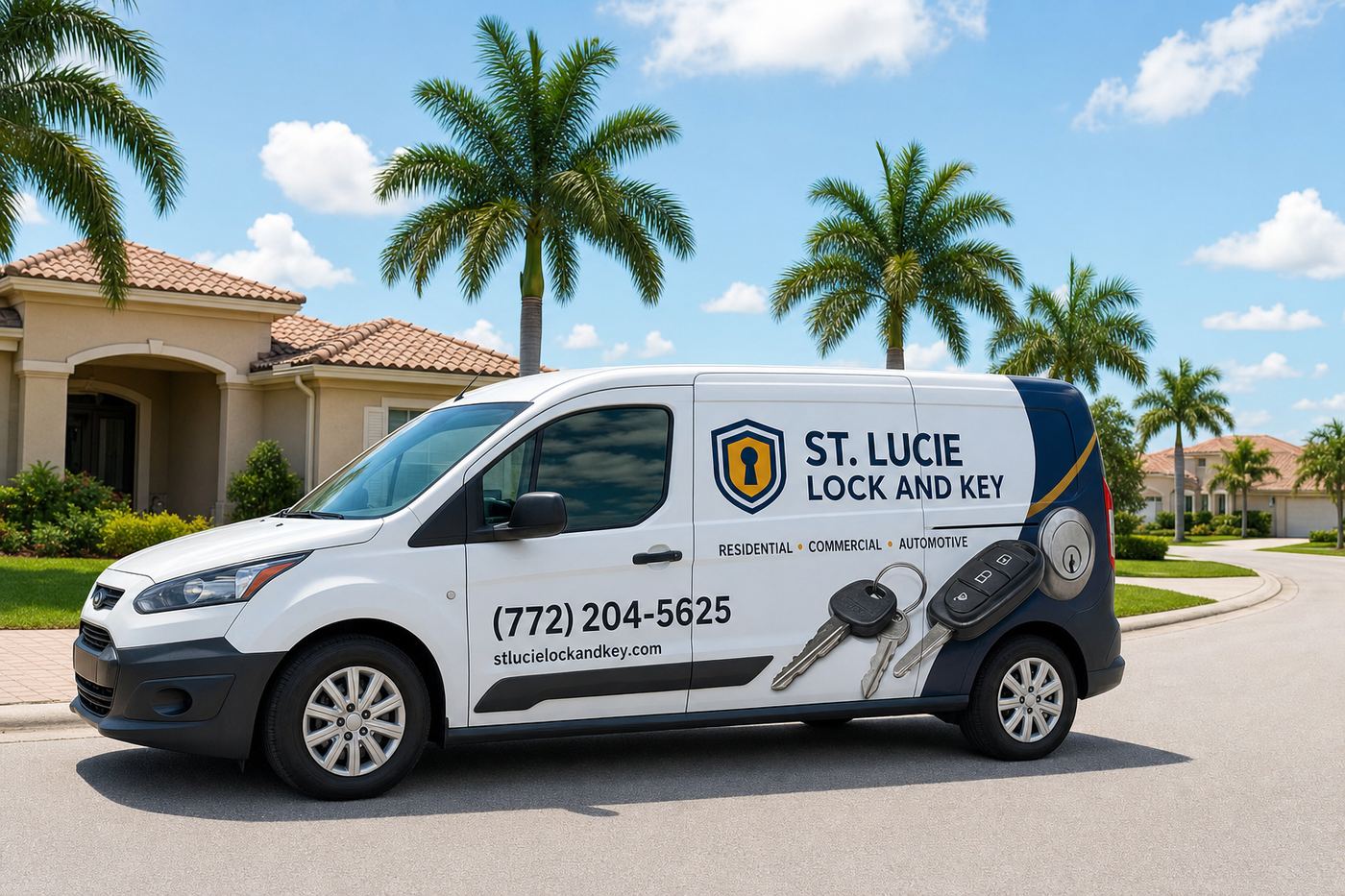 Locksmith Port St Lucie — St Lucie Lock and Key mobile service van